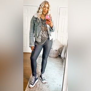 Free People ripped jean jacket in Medium